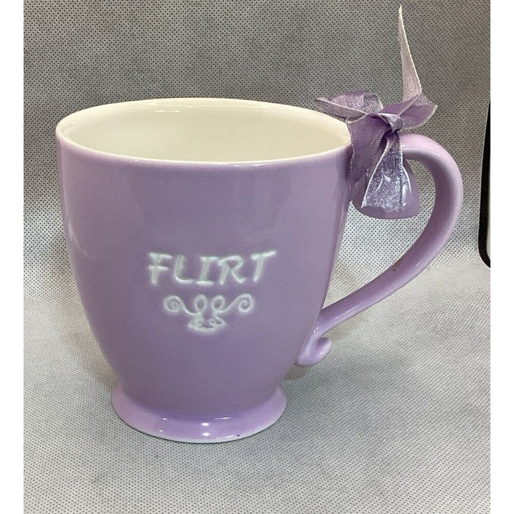Starbucks Lavender 2006  Flirt Mug With Cute Flirt Charm On Handle